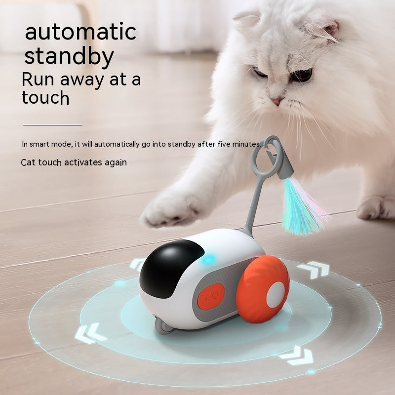 Remote Control Interactive Cat Car Toy USB Charging Chasing Automatic Self-moving Remote Smart Control Car