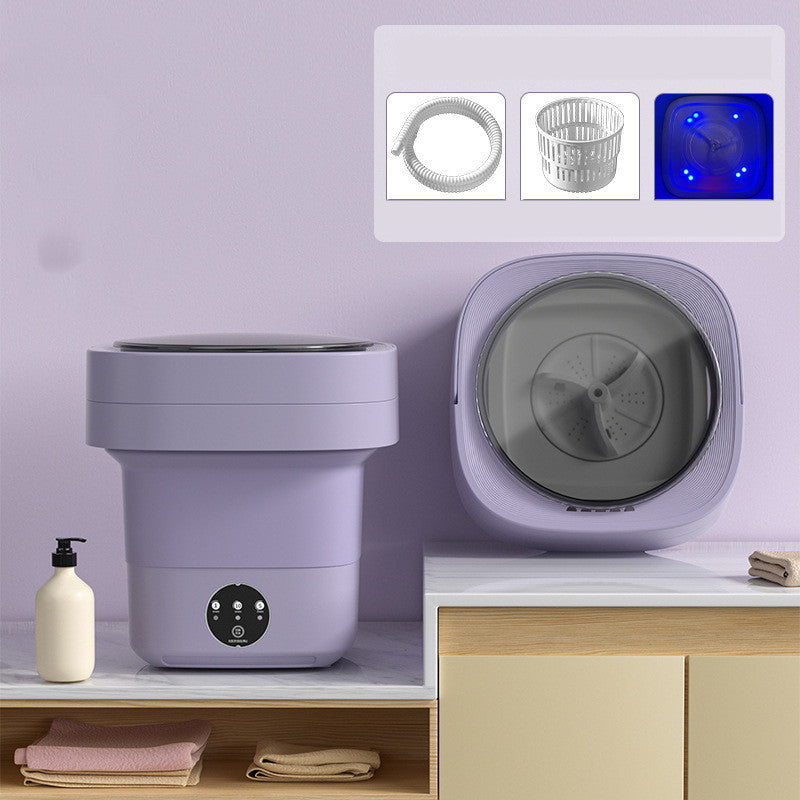 Mini Foldable Blue Light Washing Machine Portable Mini Socks Underwear Panties Washing Machine Big Capacity