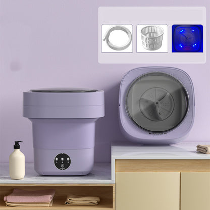 Mini Foldable Blue Light Washing Machine Portable Mini Socks Underwear Panties Washing Machine Big Capacity
