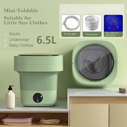 Mini Foldable Blue Light Washing Machine Portable Mini Socks Underwear Panties Washing Machine Big Capacity