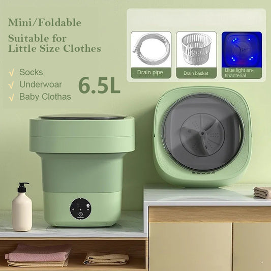 Mini Foldable Blue Light Washing Machine Portable Mini Socks Underwear Panties Washing Machine Big Capacity